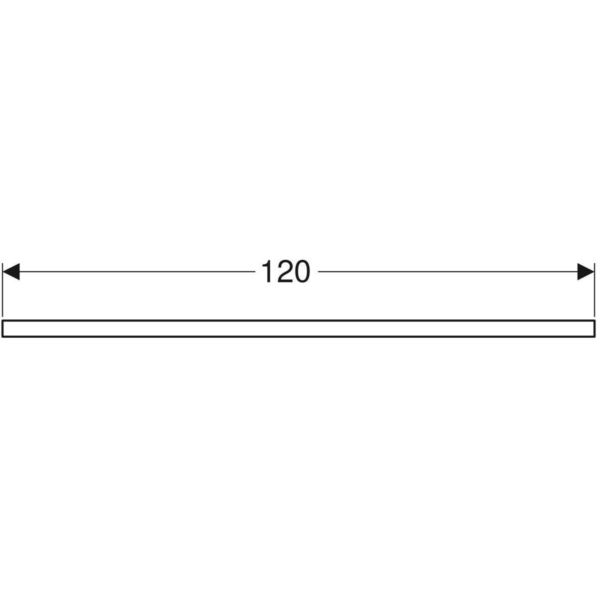 One washbasin plate cutout center, for countertop washbasin bowl shape, 120cm