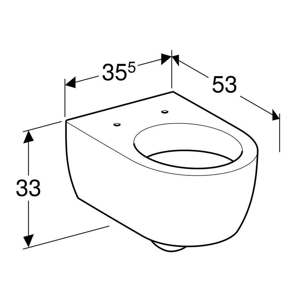 iCon washdown WC, wall-hung