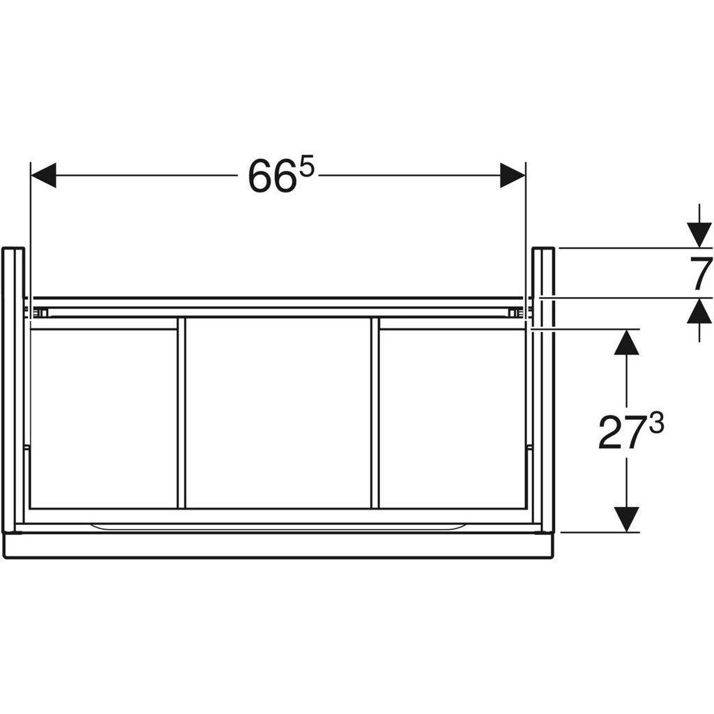 iCon vanity unit for washbasin, with two drawers, 75cm