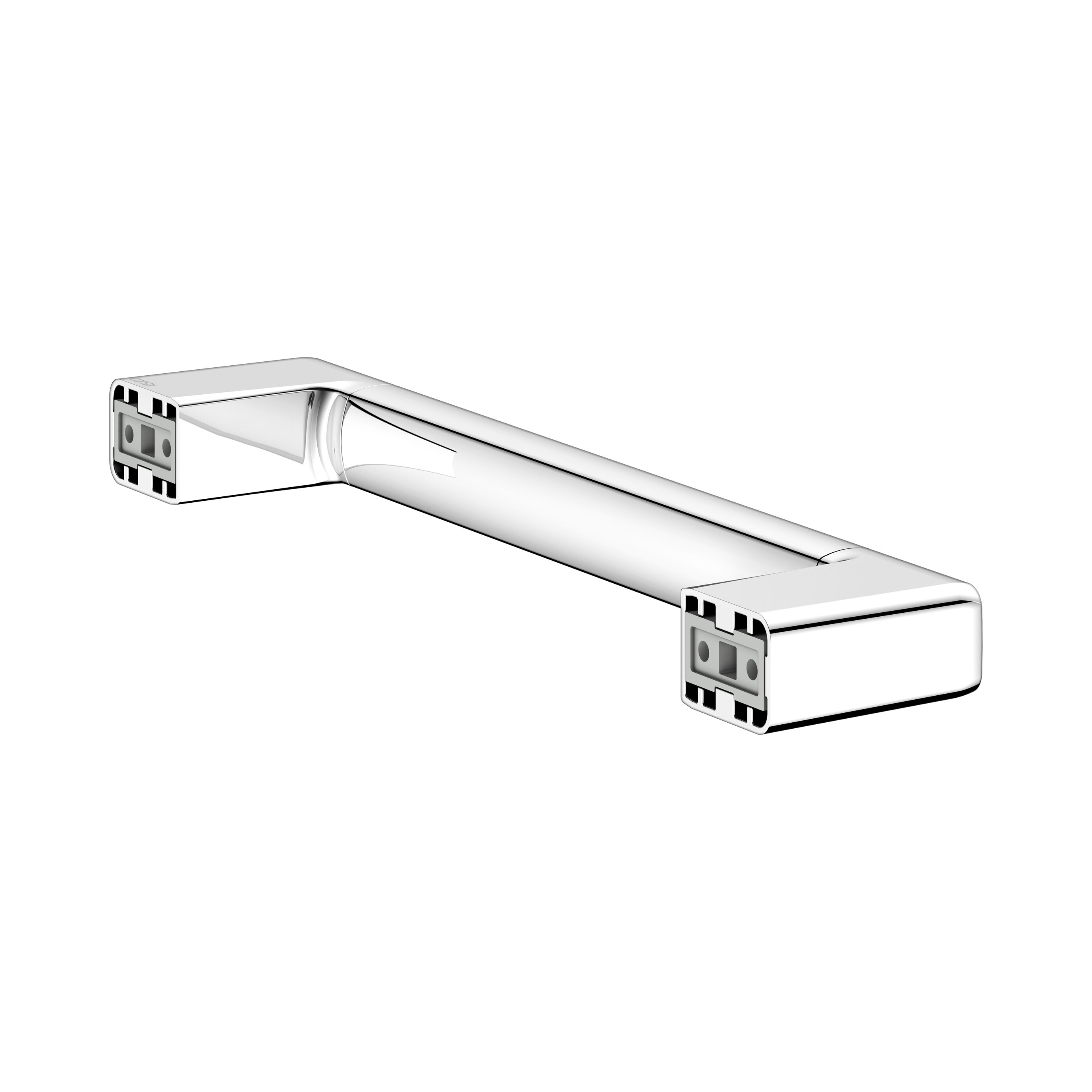 Shower door handle with counter plates