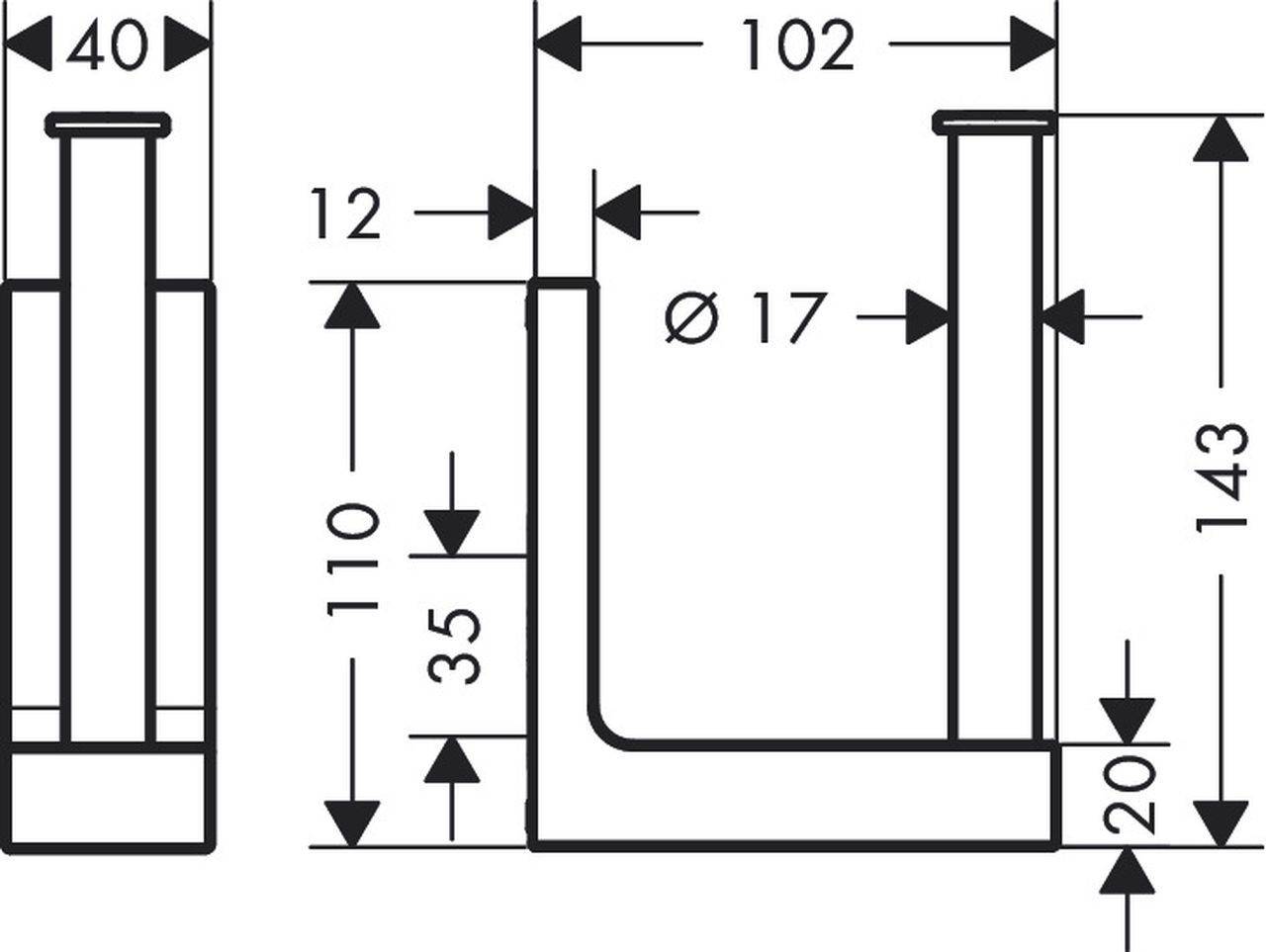 Universal Rectangular Ersatzrollenhalter