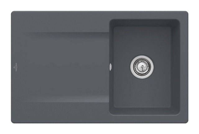 Siluet 45 kitchen sink, with drain set with excenter operation, 800 x 510mm