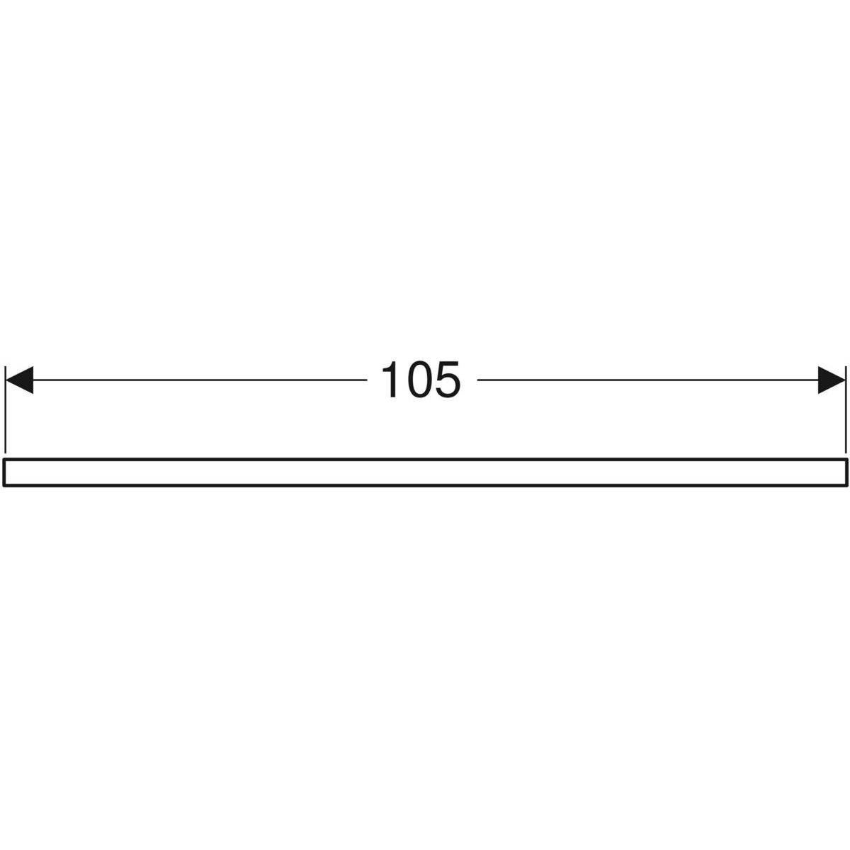 One Waschtischplatte Ausschnitt mittig, für Aufsatzwaschtisch, 105cm