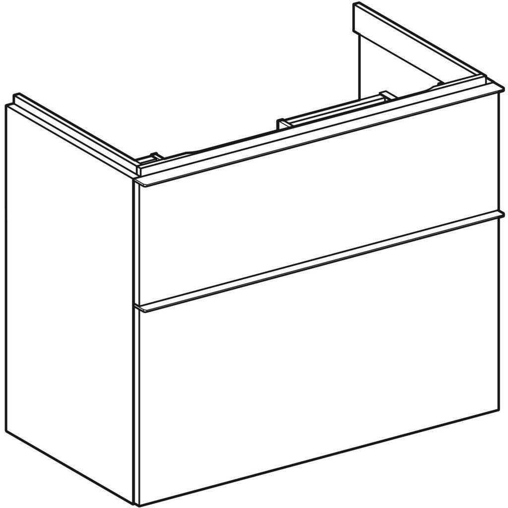 iCon Unterschrank für Waschtisch, mit zwei Schubladen, 75cm