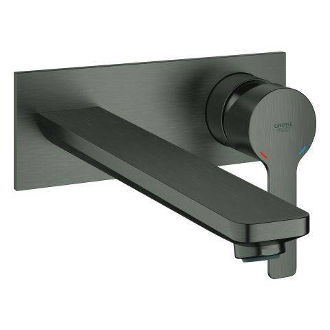 Linear 2-hole washbasin mixer for wall mounting, projection 207mm