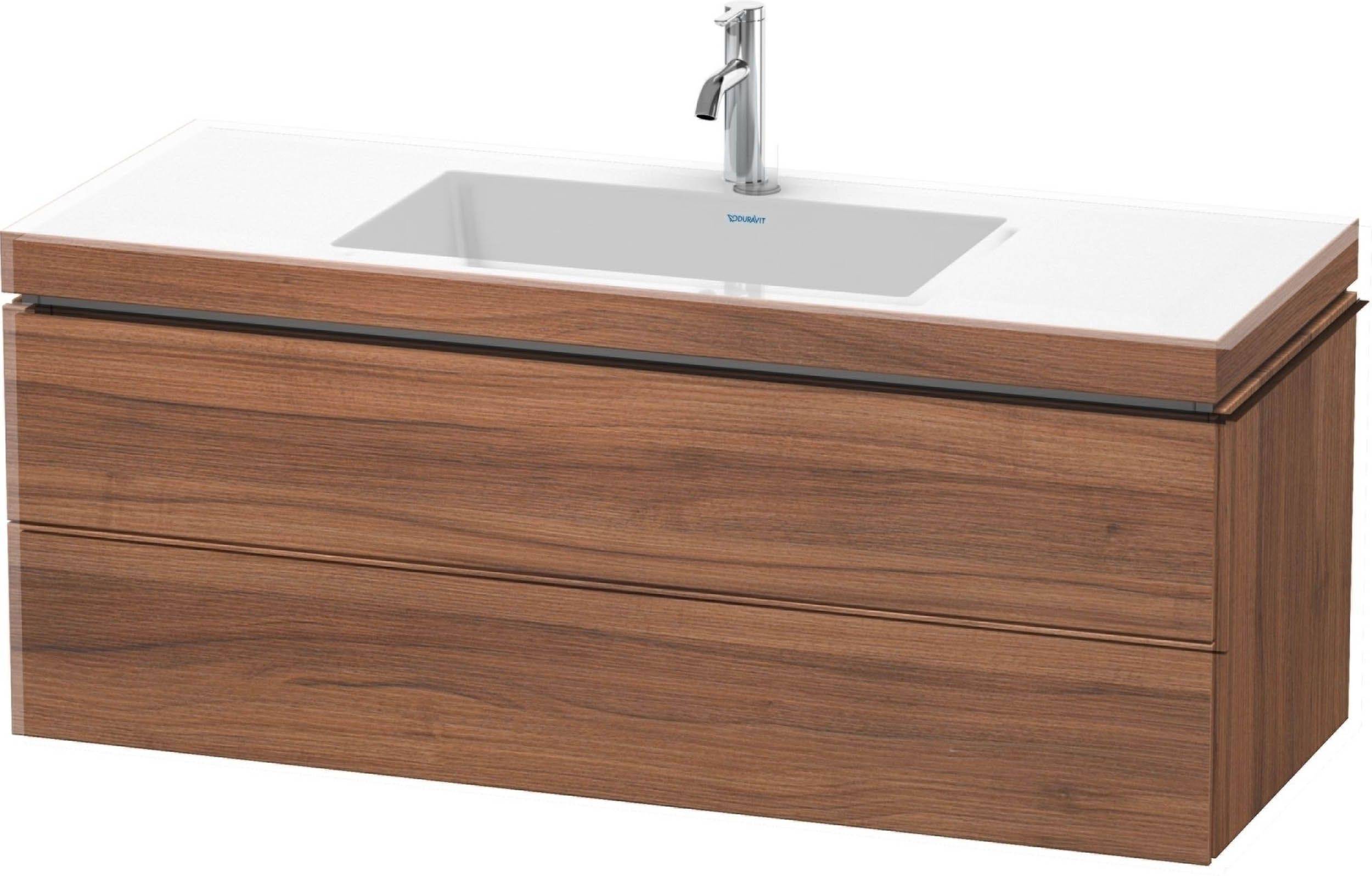 L-Cube furniture washbasin c-bonded with substructure wall hung, LC6929O, 1200 x 480mm, 2 drawers