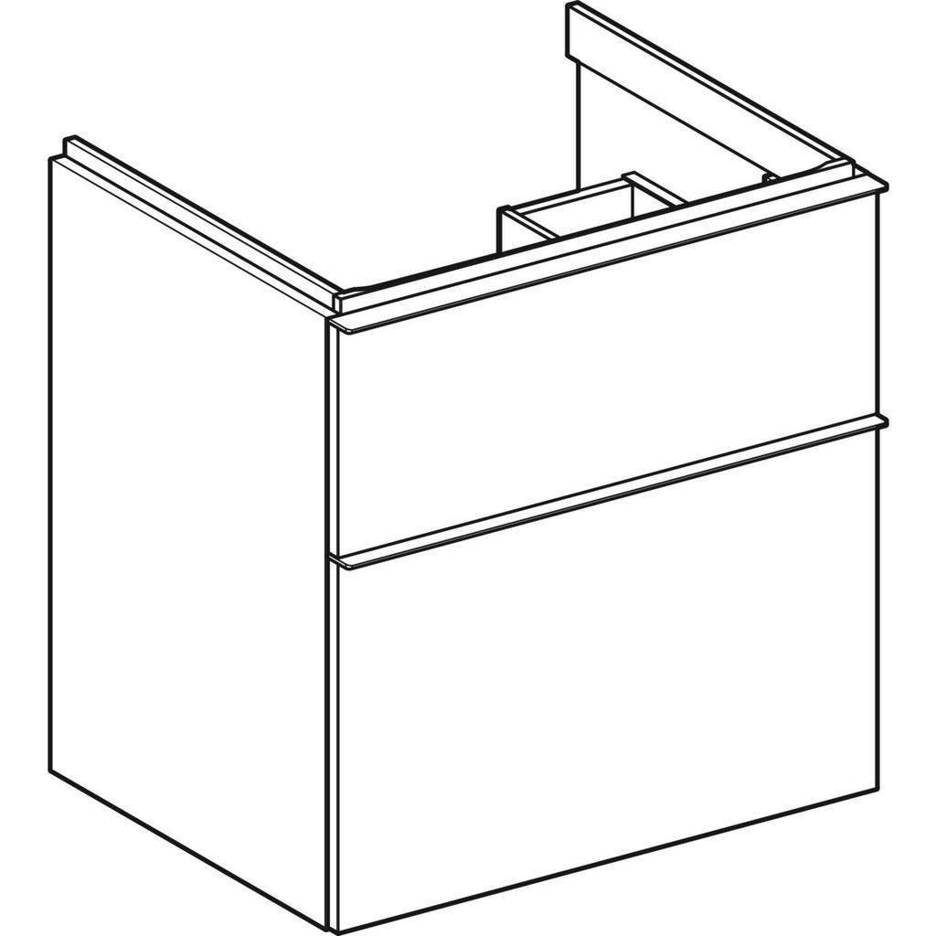 iCon vanity cabinet for washbasin, with two drawers, 60cm