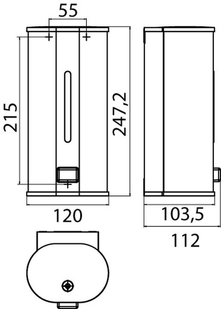 system 2 liquid soap dispenser wall model