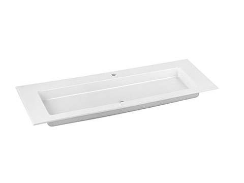 Royal 60 ceramic washbasin 32160311401 with 1 tap hole; 1405 x 17 x 538mm