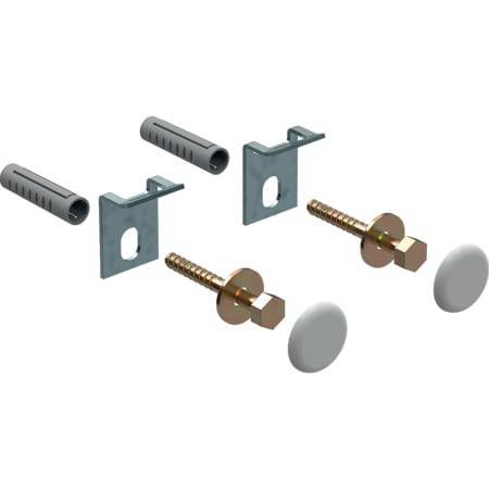 Urinal mounting kit with cover caps