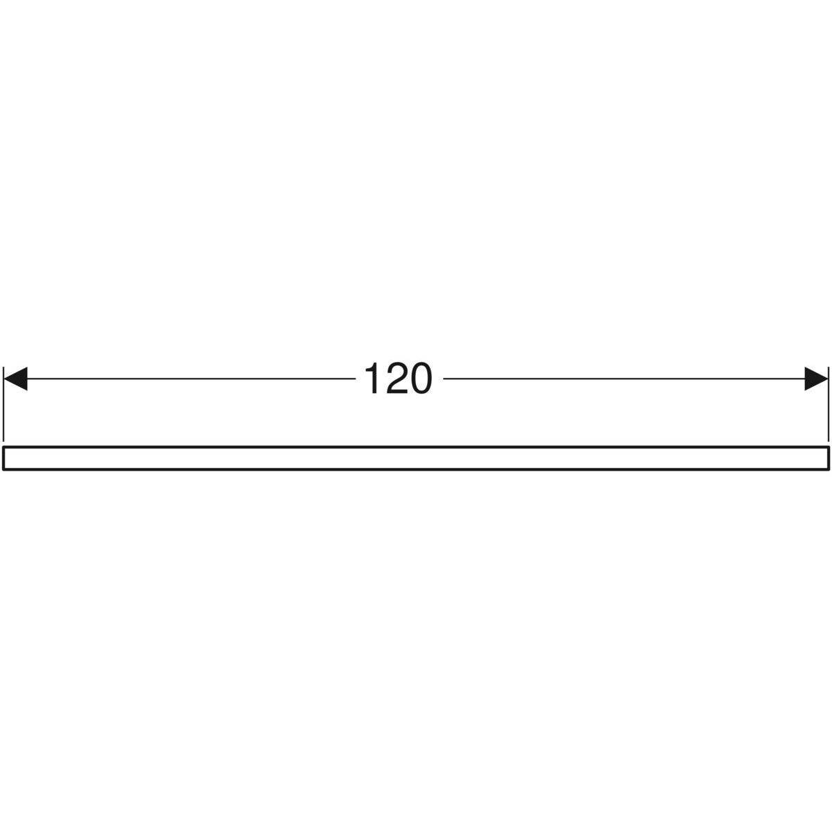 One washbasin plate cutout right, for countertop washbasin bowl shape, 120cm