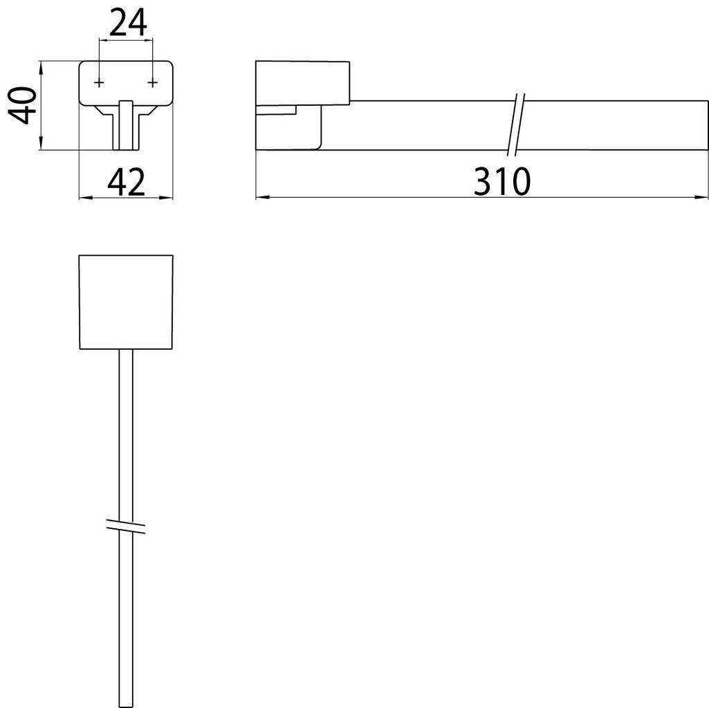 loft towel rail rigid 310mm