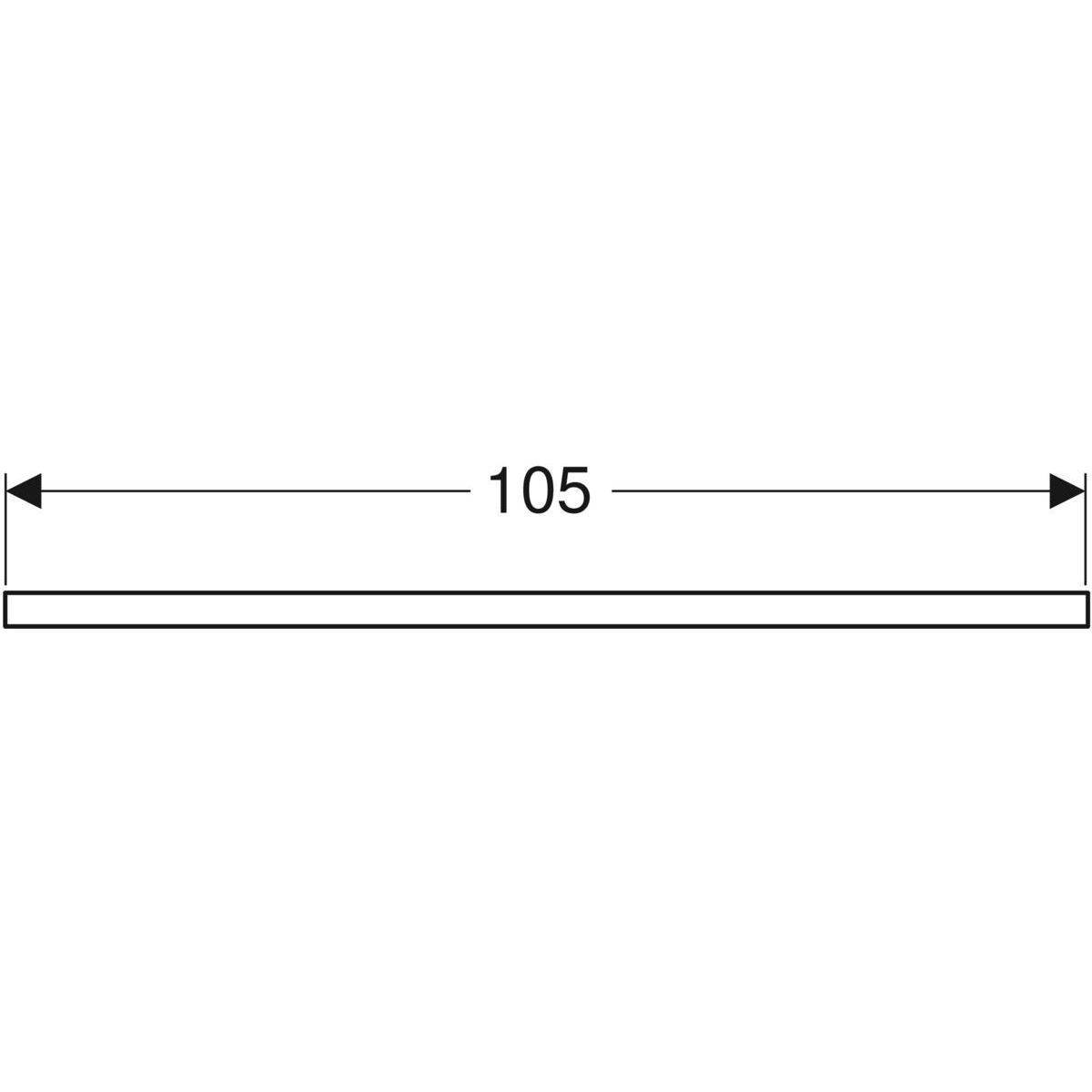 One washbasin plate cutout right, for countertop washbasin bowl shape, 105cm