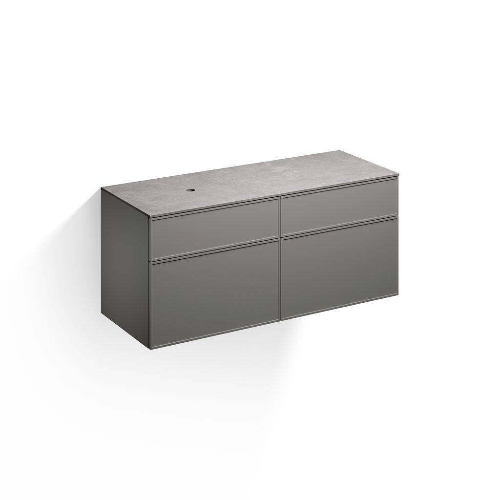 Arkta furniture module sink left, 140cm, without tap hole, four drawers