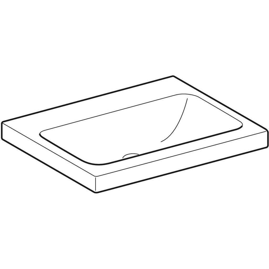 iCon light Aufsatzwaschtisch; 600mm; ohne Hahnloch, ohne Überlauf