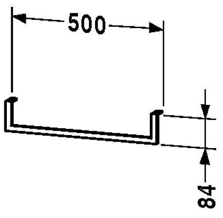 Handtuchhalter unter Konsole 500mm