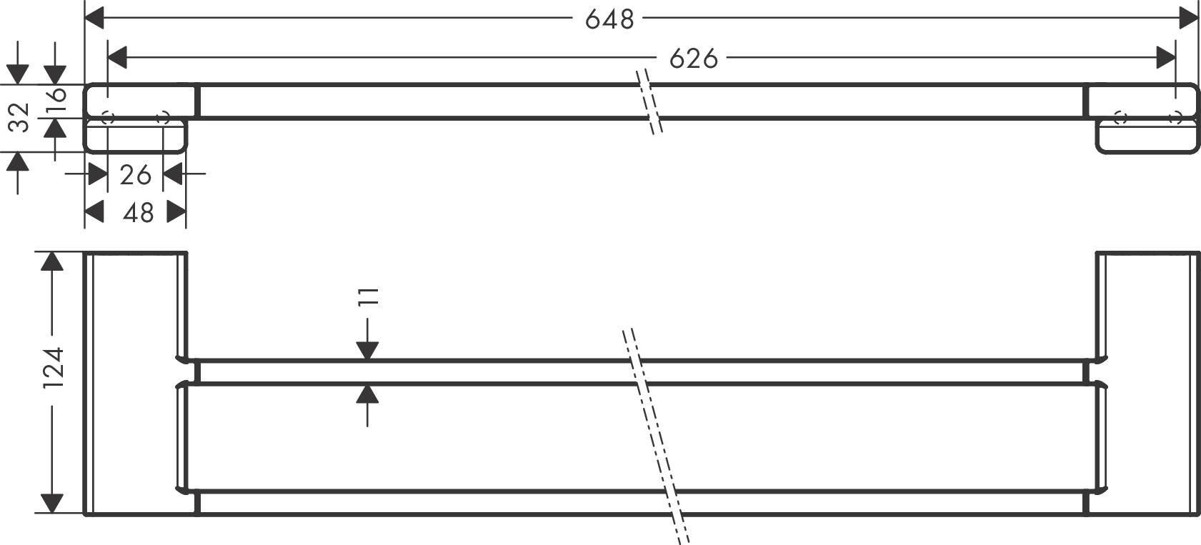 AddStoris Doppel-Badetuchhalter