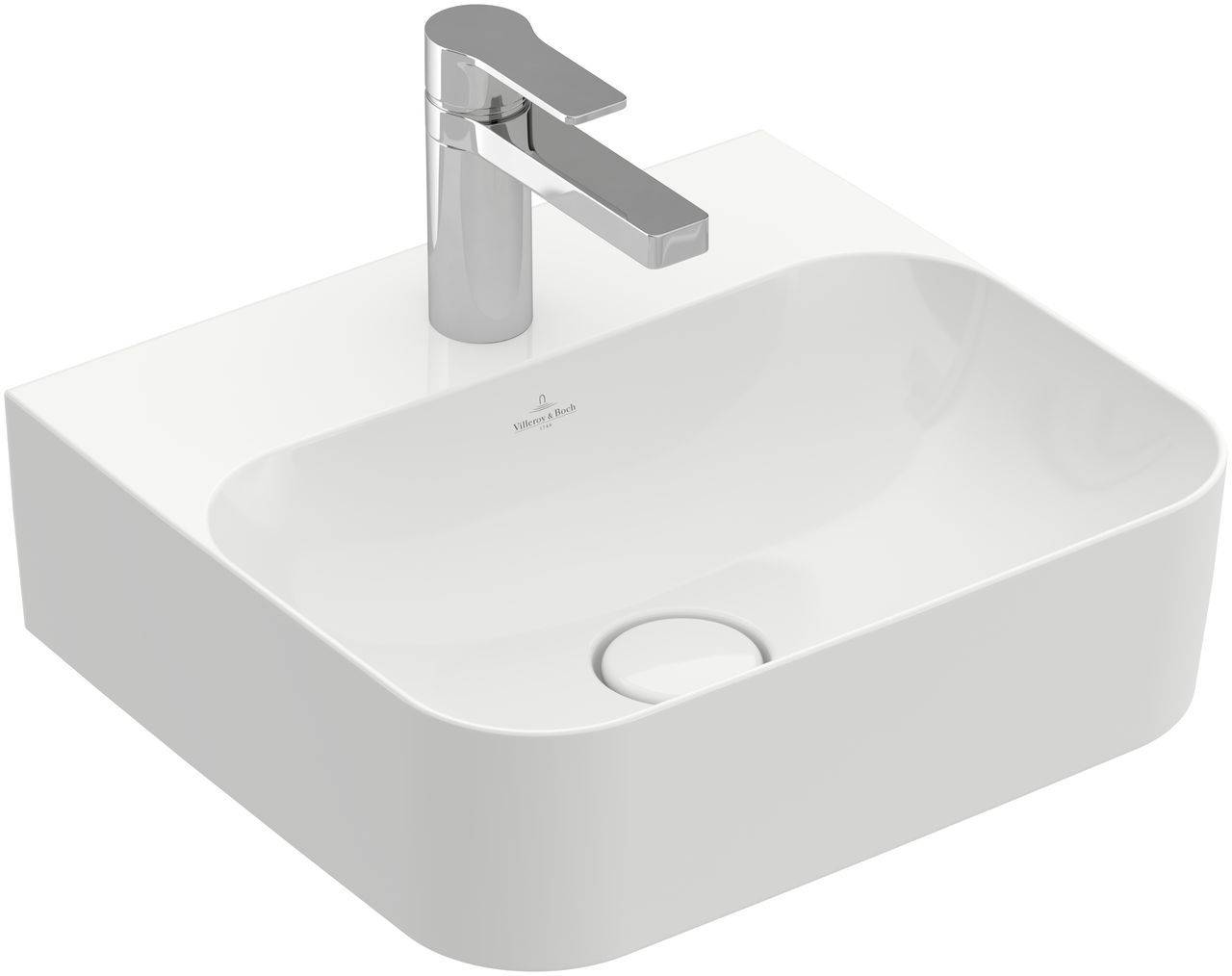 Finion wash hand basin with tap hole, with ViFlow