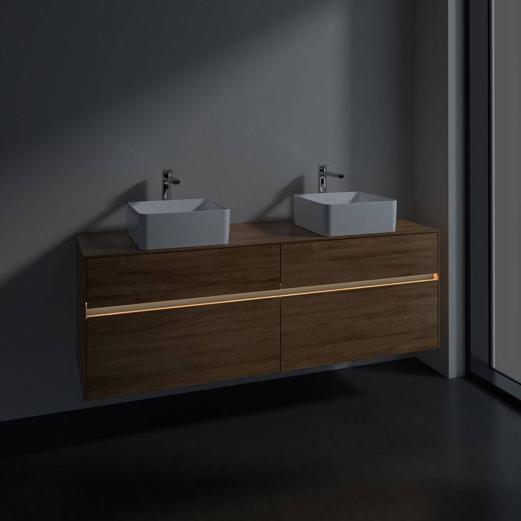 Collaro vanity unit 1600 x 548 x 500mm, with LED lighting