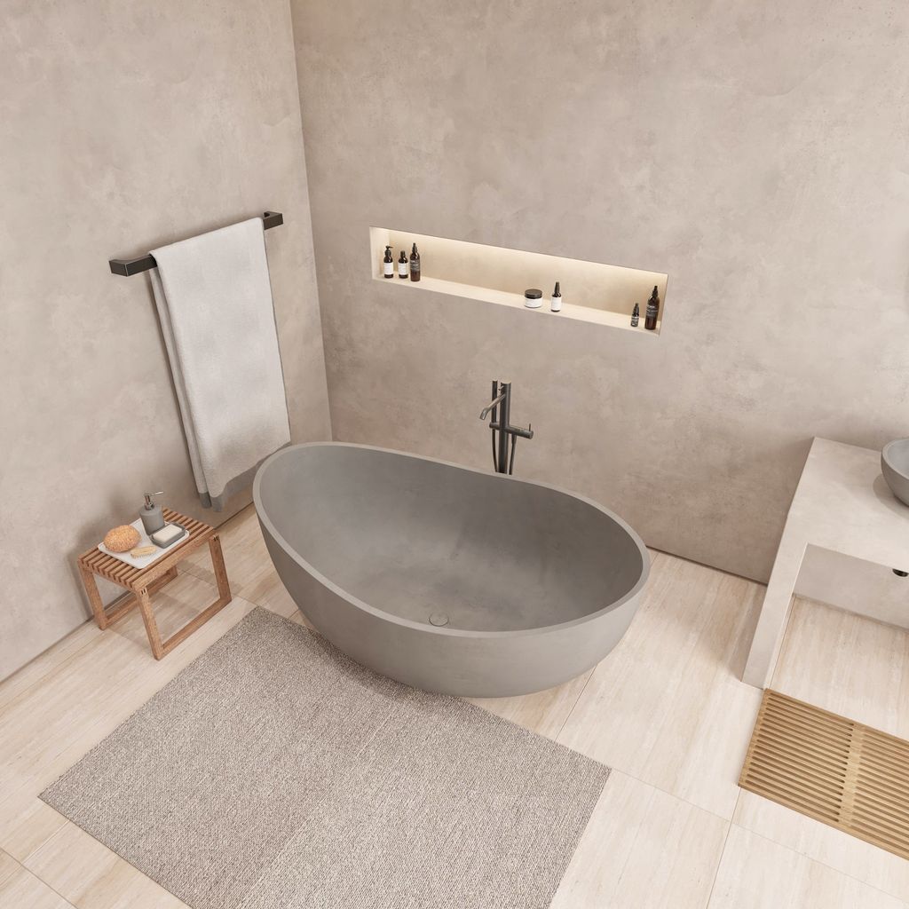 freistehende Badewanne Beton IDEA.SENSE-D5