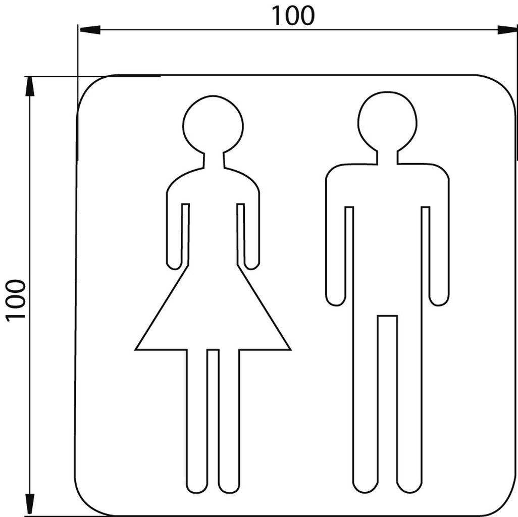 system 2 Türschild Damen und Herren