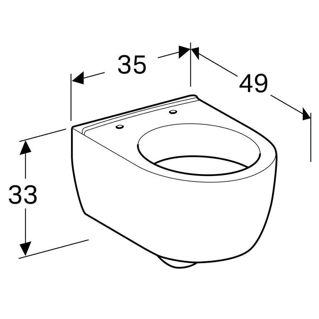 iCon xs washdown WC, short, 4.5/6l, wall-hung