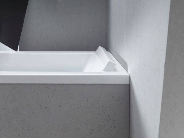 Starck rectangular bathtub, built-in version or for tub cladding, with a back slope