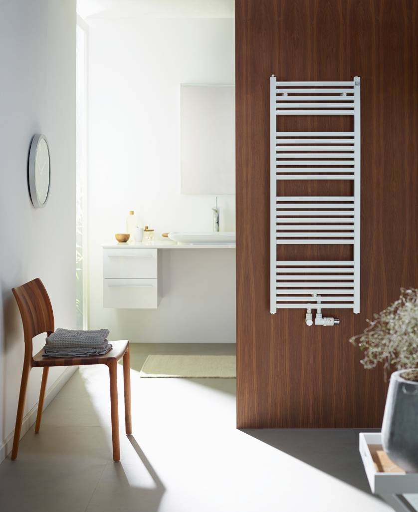 Zeno bathroom radiator for hot water connection double-flow, model ZND-120-075-05