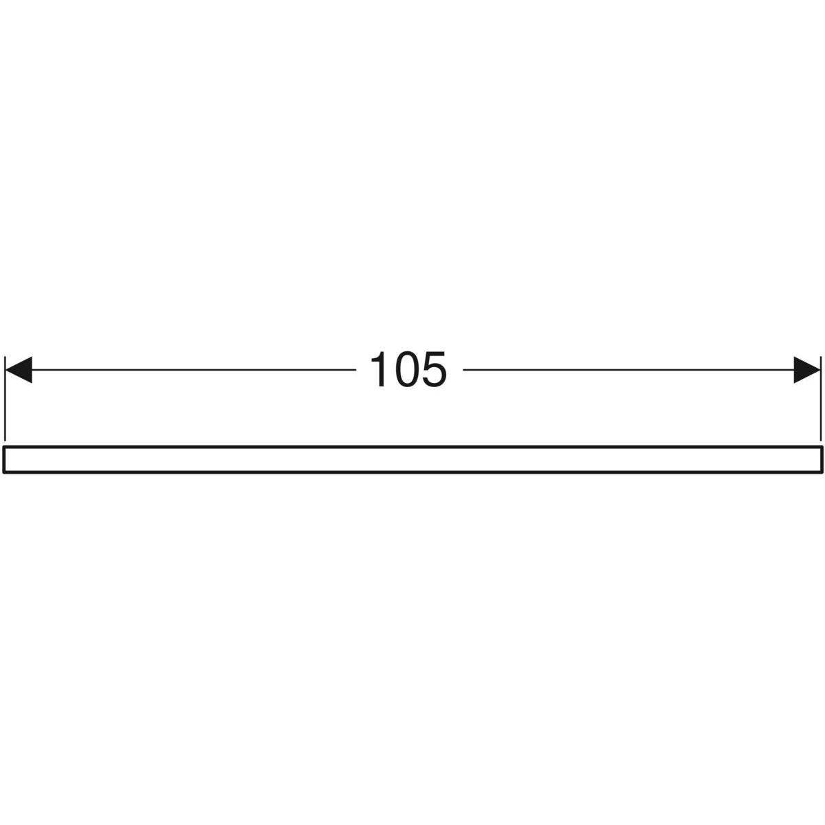 One washbasin plate cutout right, for countertop washbasin, 105cm