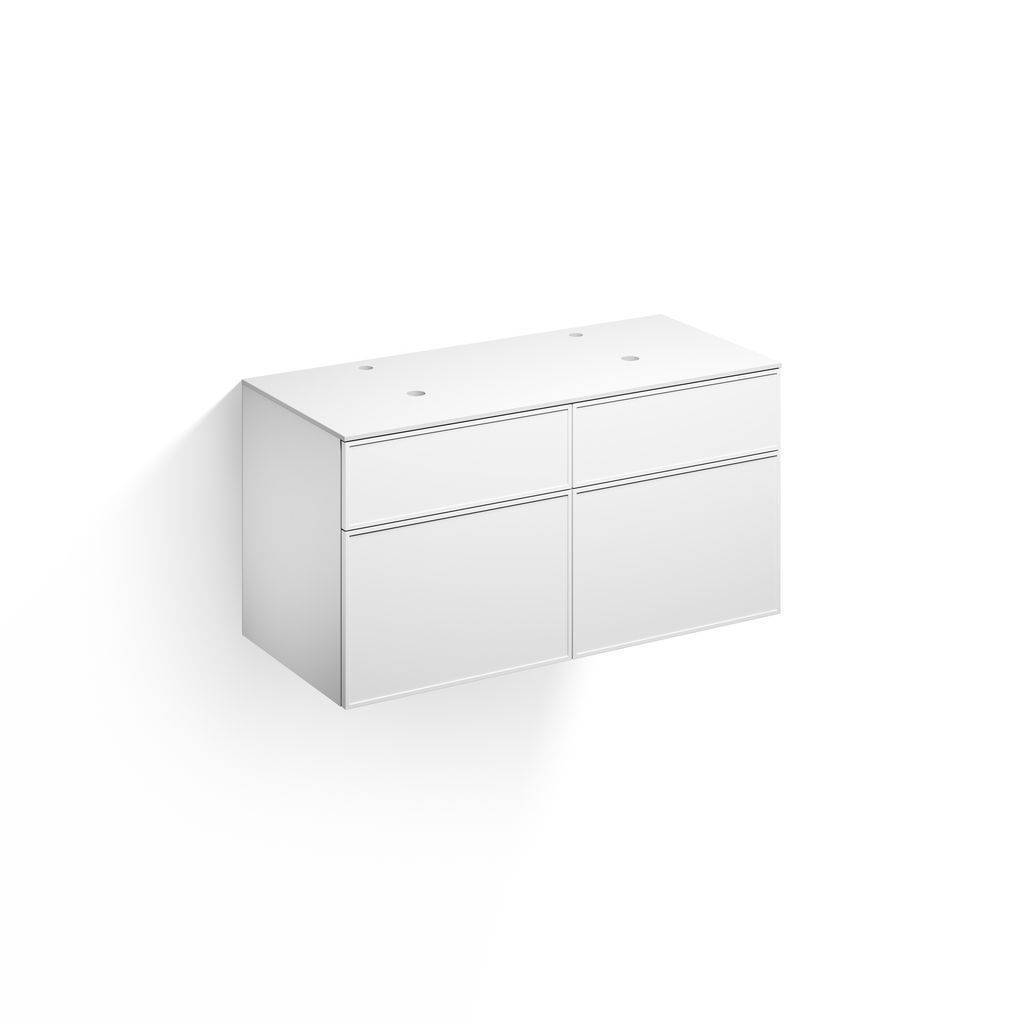 Arkta furniture module double washbasin, 120cm, with tap hole, four drawers