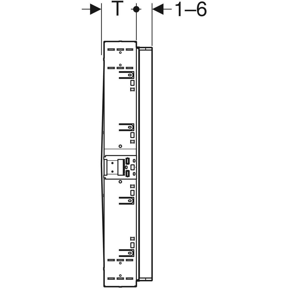 Raw construction box for Geberit ONE mirror cabinet width 120cm, height 90cm