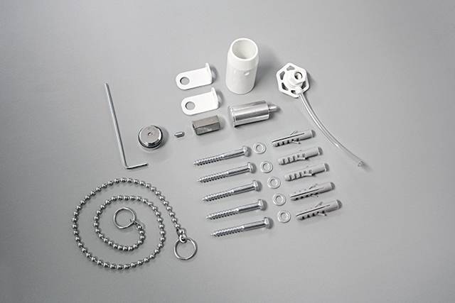 Mounting set for Zehnder Vitalo Bar/Spa with Easyfit connection box, White