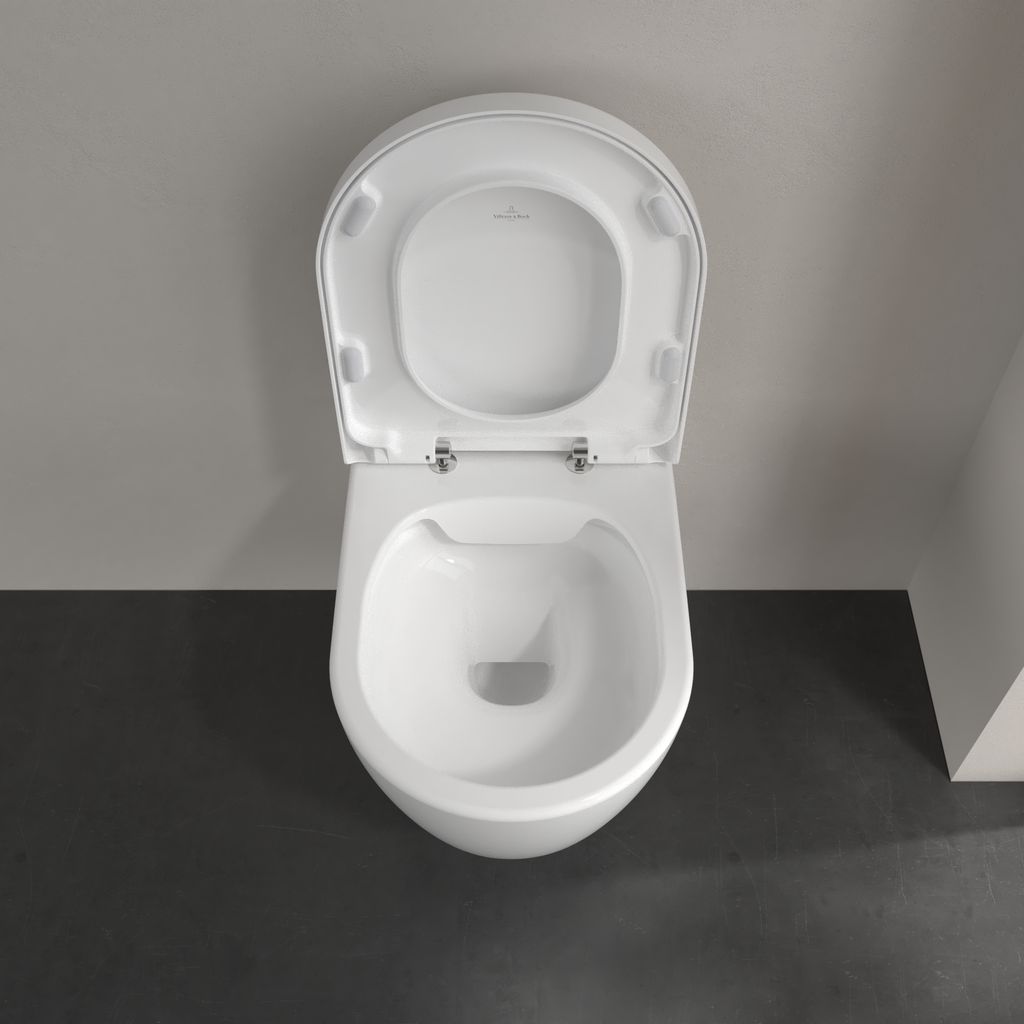 Avento Combi-Pack wall-hung WC without flush rim, seat with QuickRelease and SoftClose