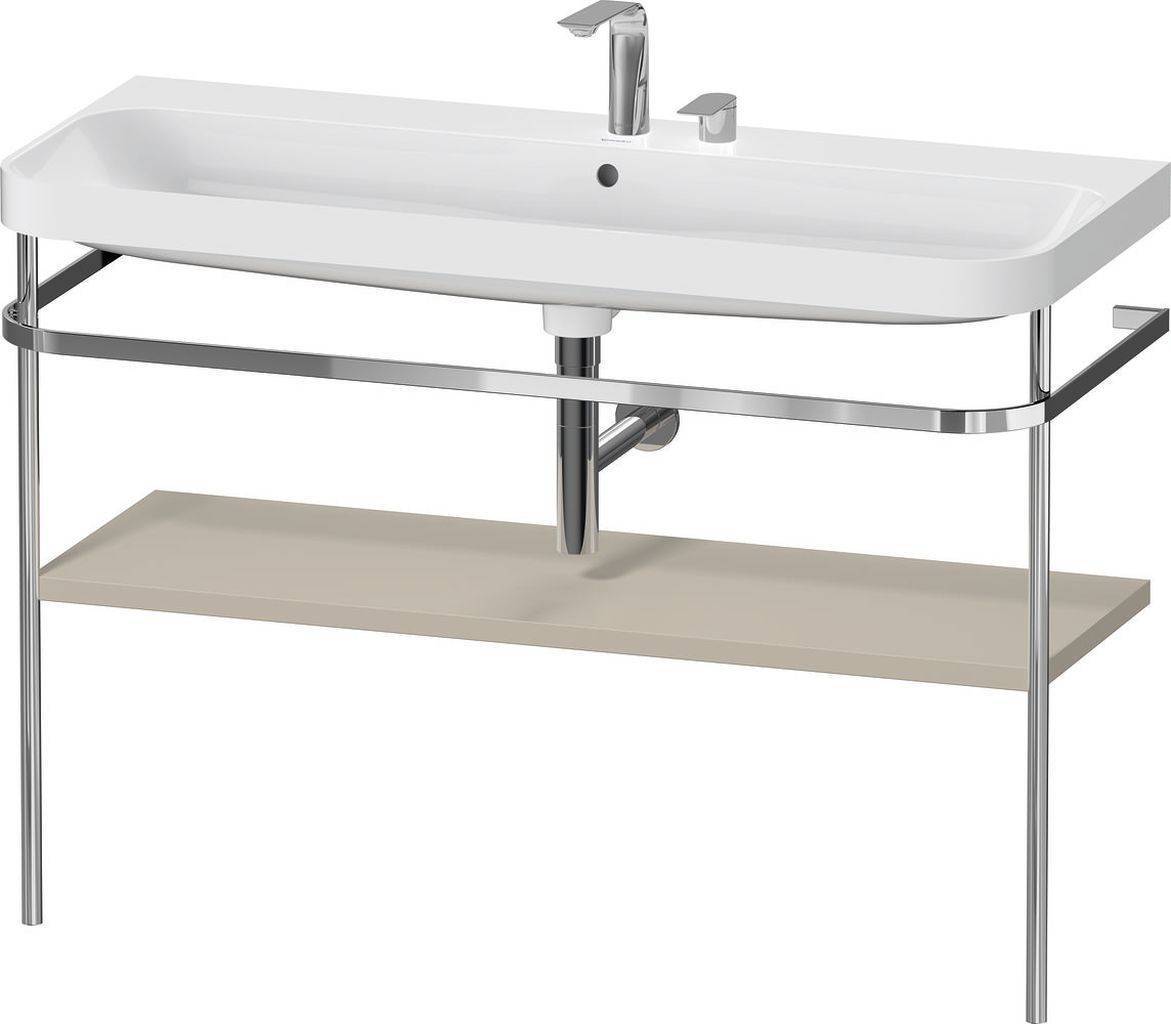 Happy D.2 Plus furniture washbasin c-shaped with metal bracket, floor standing, 1175 x 490mm