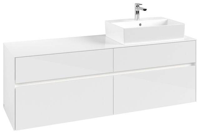 Collaro vanity unit 1600 x 500 x 548mm, with LED lighting