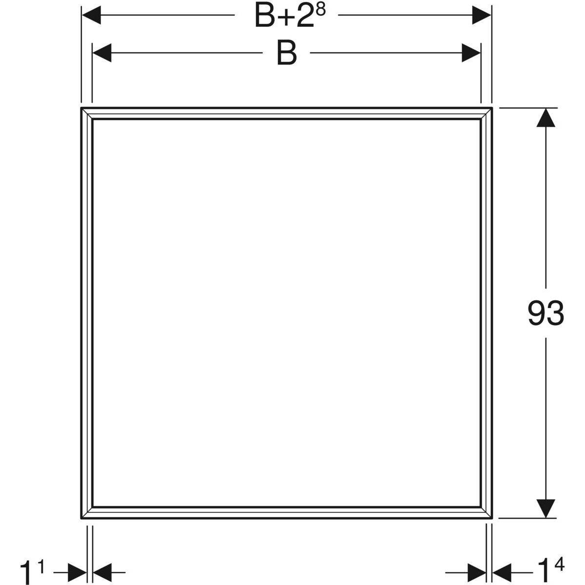 Cover frame for ONE mirror cabinet flush mounting, 120cm