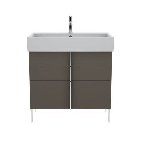 Vero Air furniture washbasin, 800 x 470mm, with tap hole, with overflow