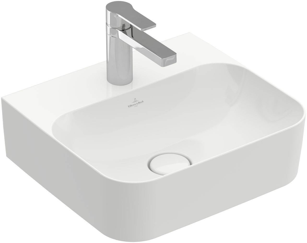 Finion wash hand basin with tap hole, without overflow