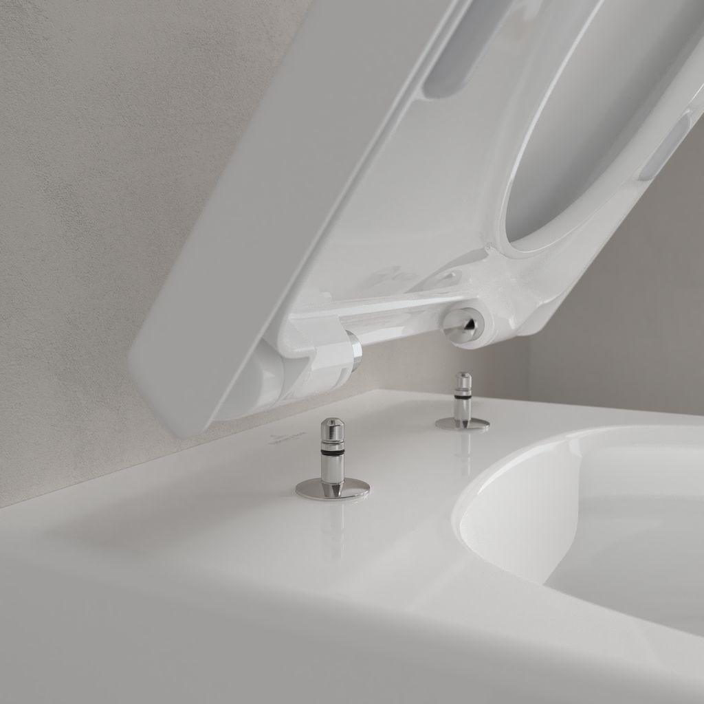 Avento Combi-Pack wall-hung WC without flush rim, seat with QuickRelease and SoftClose