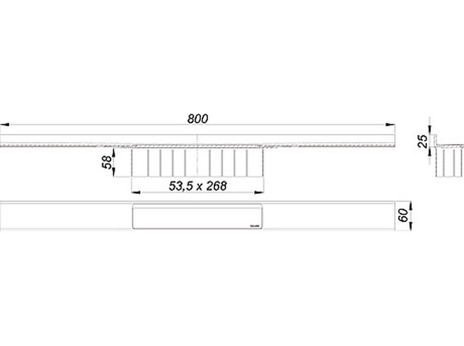 Shower channel CeraWall Select 800mm