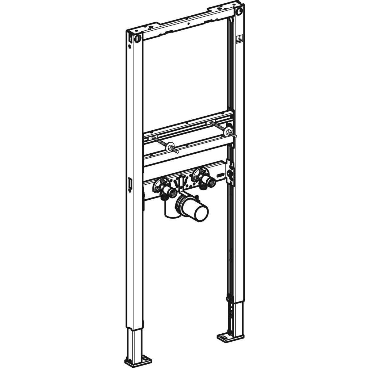 Duofix element for washbasin, 112cm, narrow version, free-standing fitting