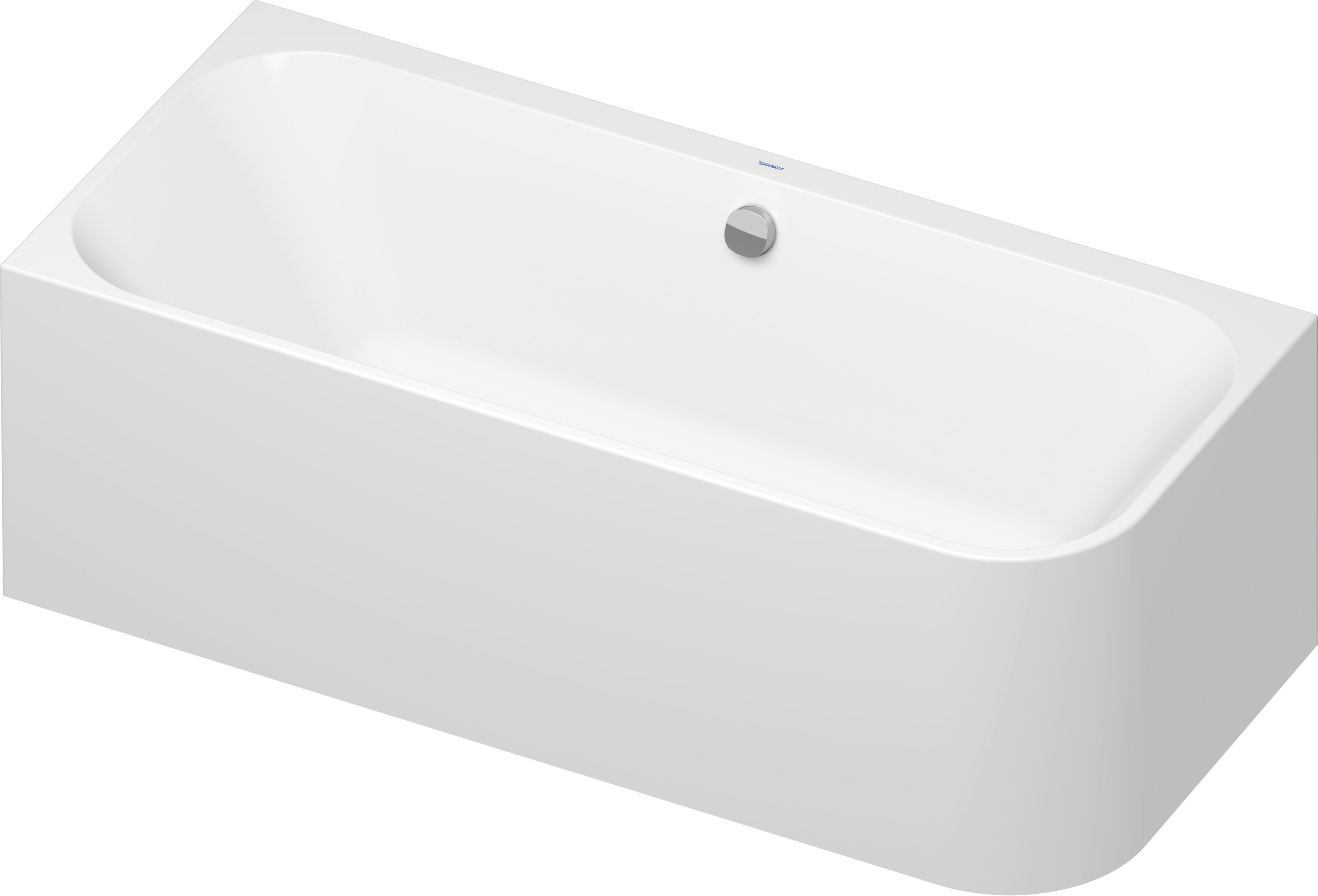 Happy D.2 pre-wall bathtub 1800x800mm, corner left with molded acrylic cladding and frame