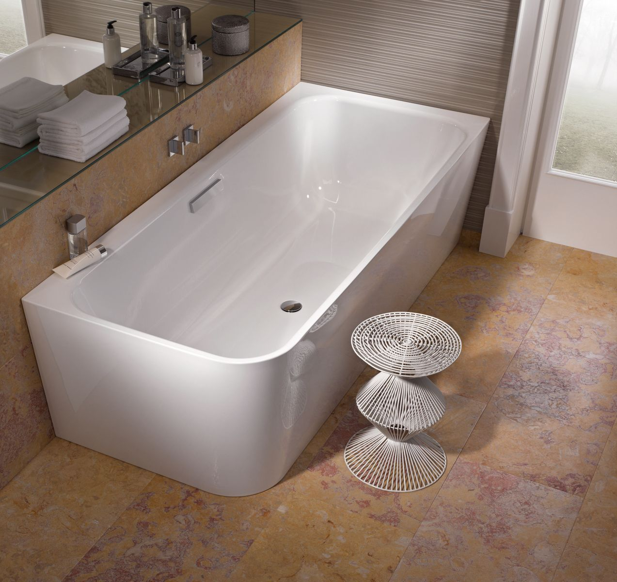 Type V pre-wall bathtub