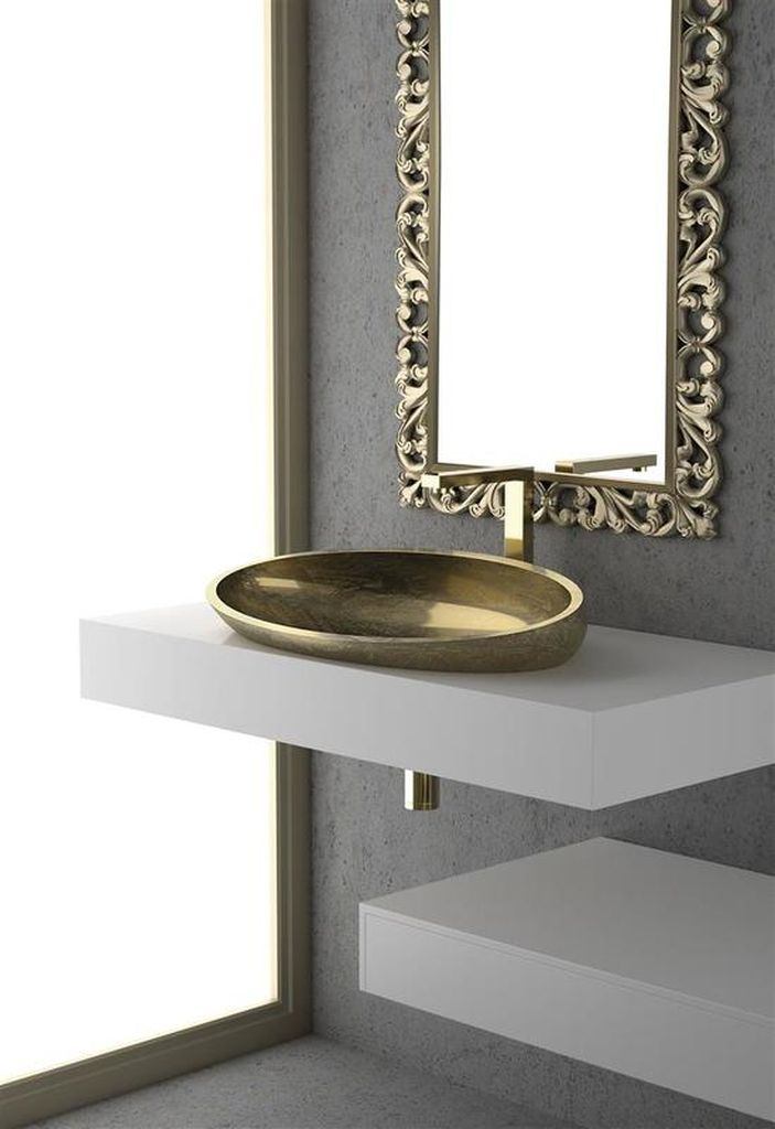 KOOL XL FL semi-recessed washbasin VetroFreddo