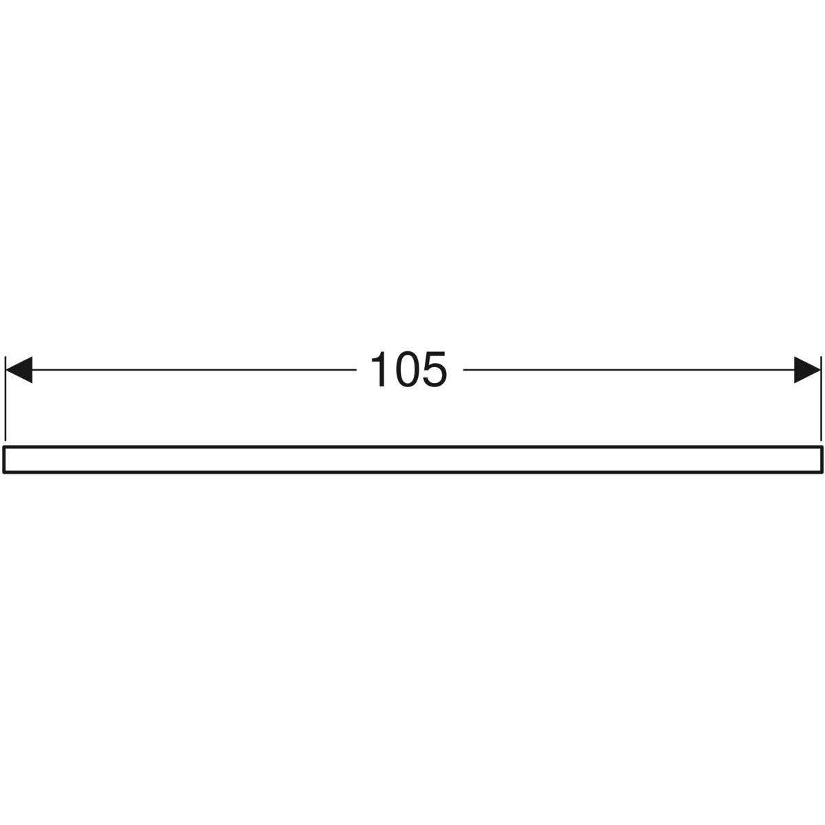 One Waschtischplatte Ausschnitt links, für Aufsatzwaschtisch Schalenform, 105cm