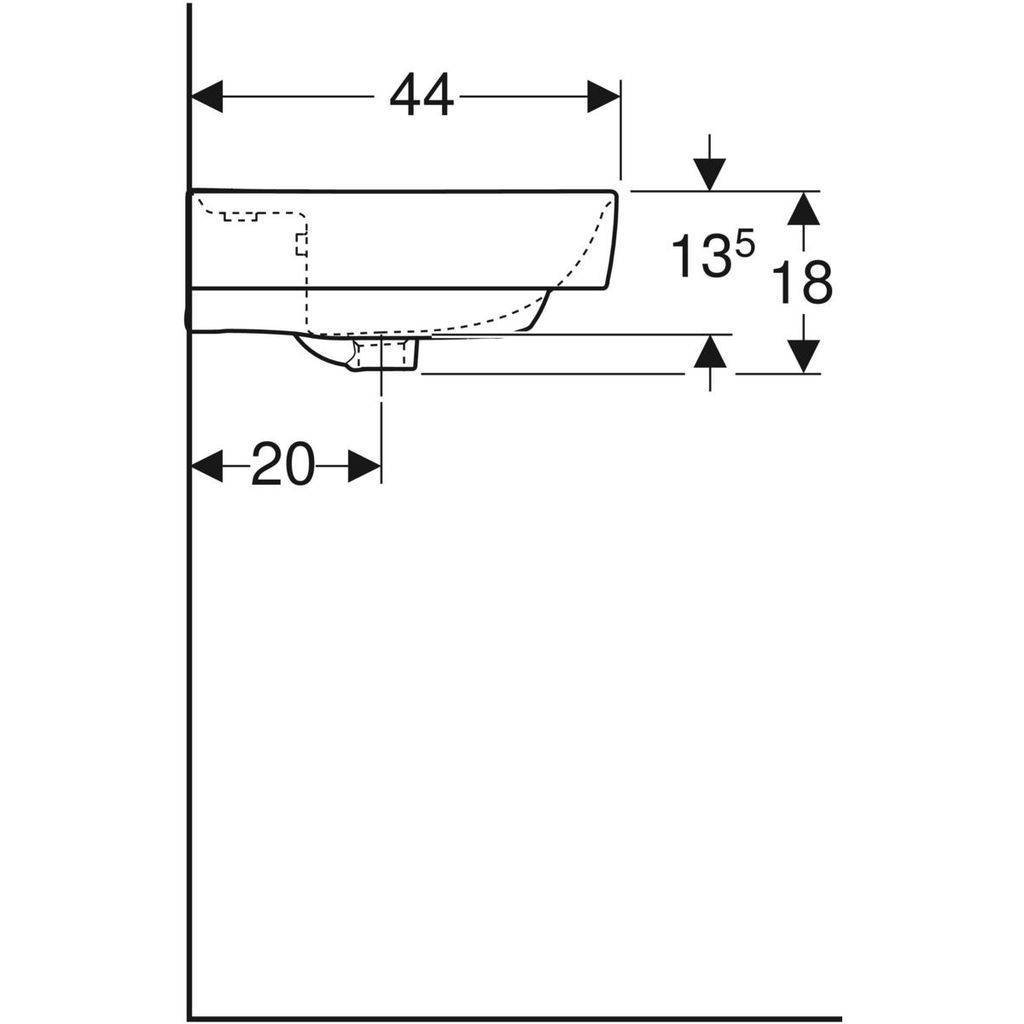 Renova Plan Aufsatz-Waschtisch 55cm