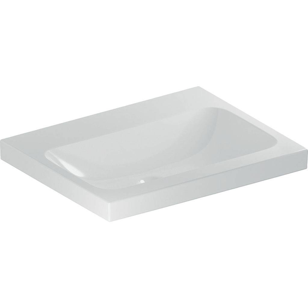 iCon light washbasin; 600mm; without tap hole, without overflow