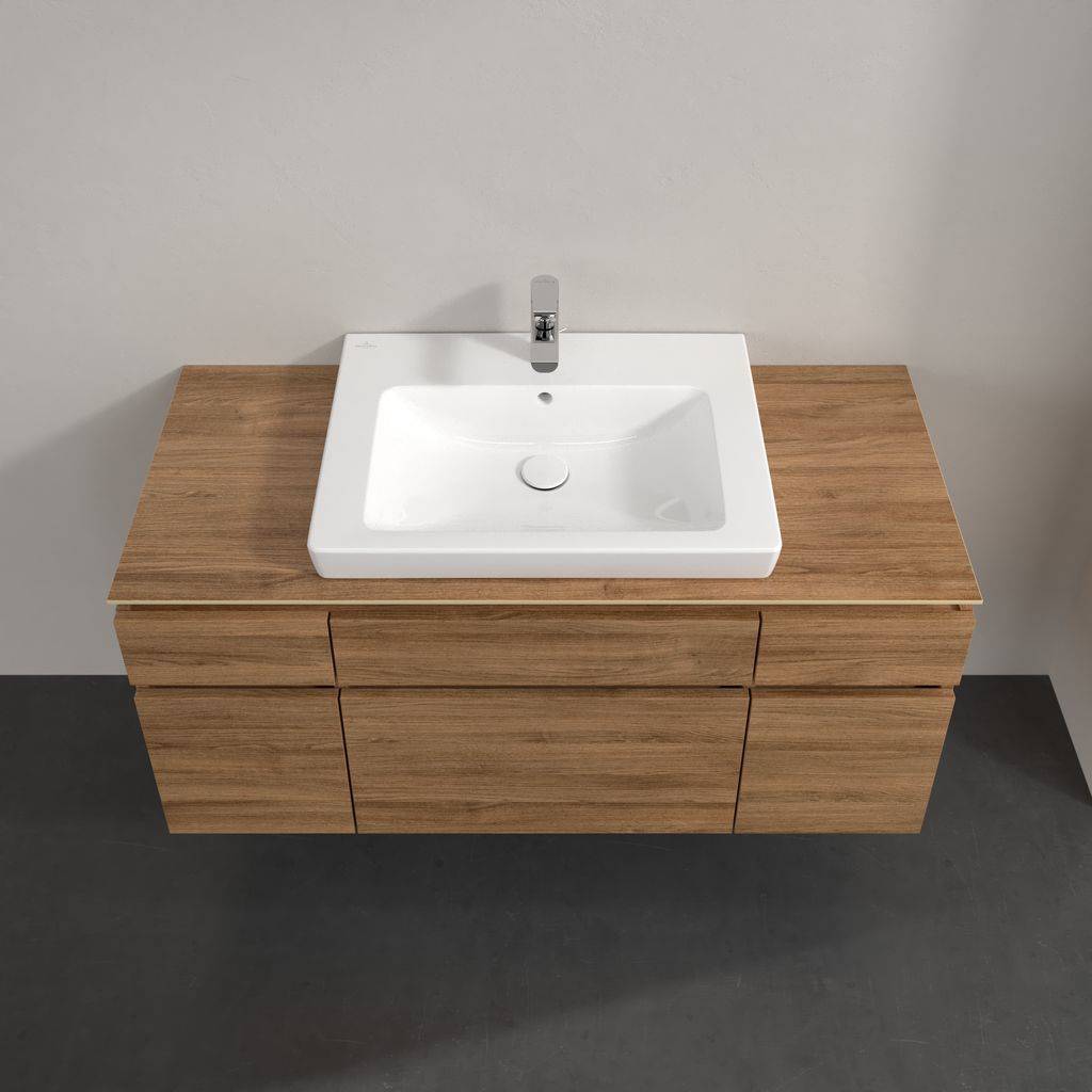 Legato vanity unit with 5 drawers