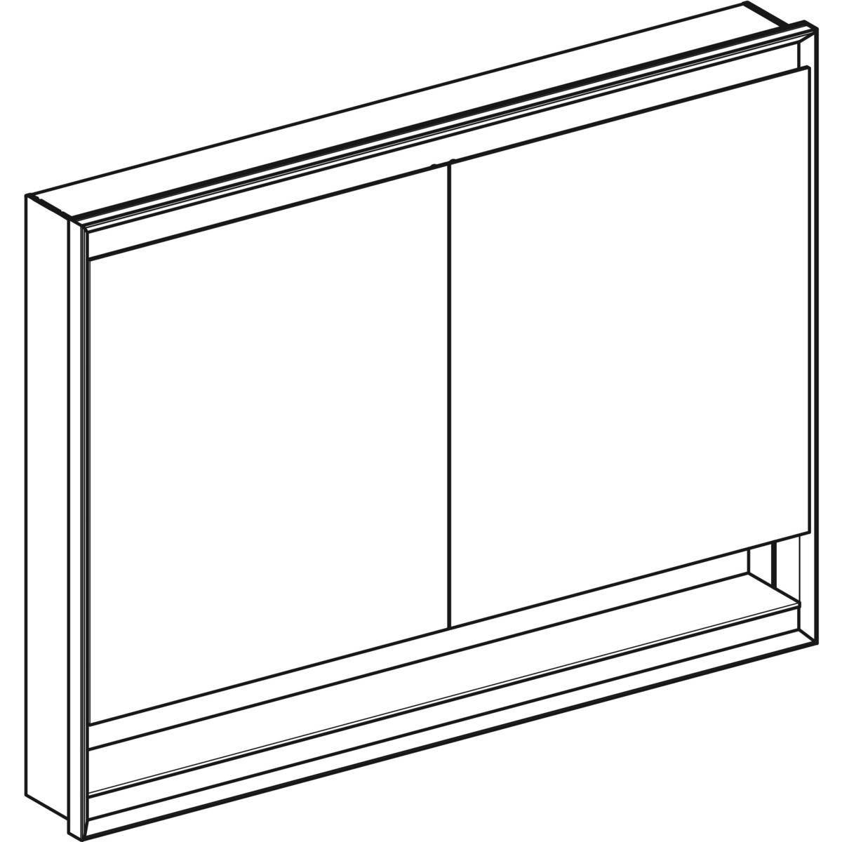 ONE Einbau-Spiegelschrank mit Nische und ComfortLight, 120 x 90 x 15cm