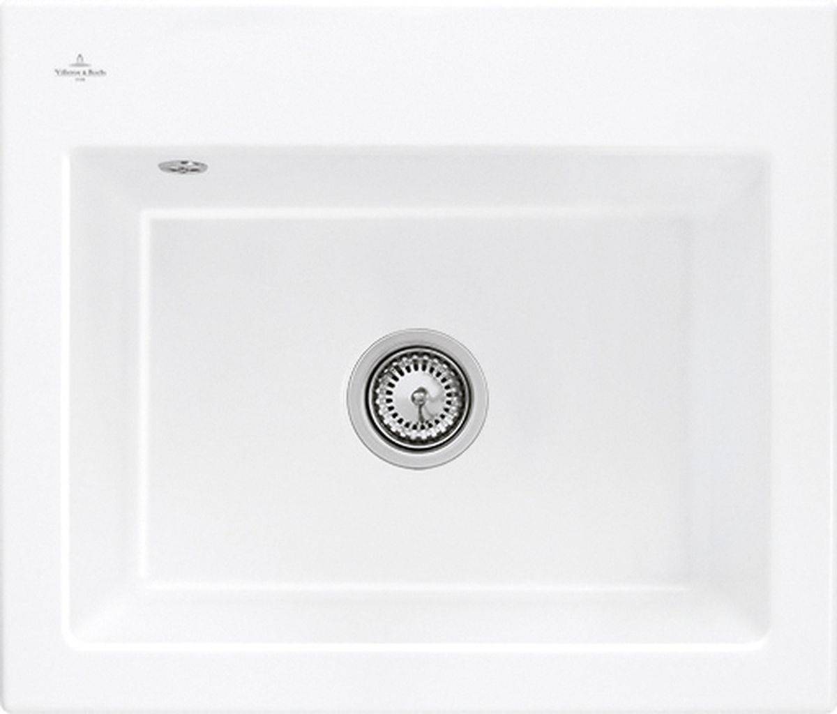 Subway 60 S kitchen sink, with drain set with manual override, 600 x 510mm